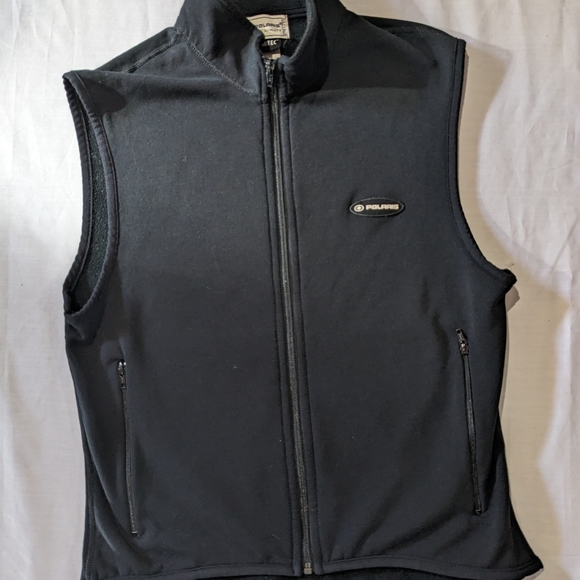 Polaris women's black zippered high neck sweater vest size medium USA - Picture 1 of 8